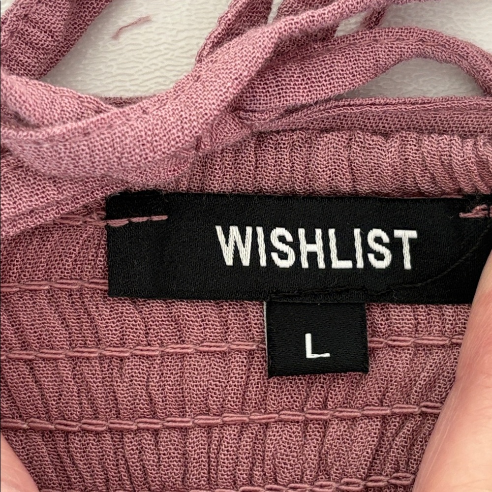 Wishlist Crochet Top Tiered Maxi Dress in Dusty Rose Adjustable Feminine Size L - Picture 2 of 11